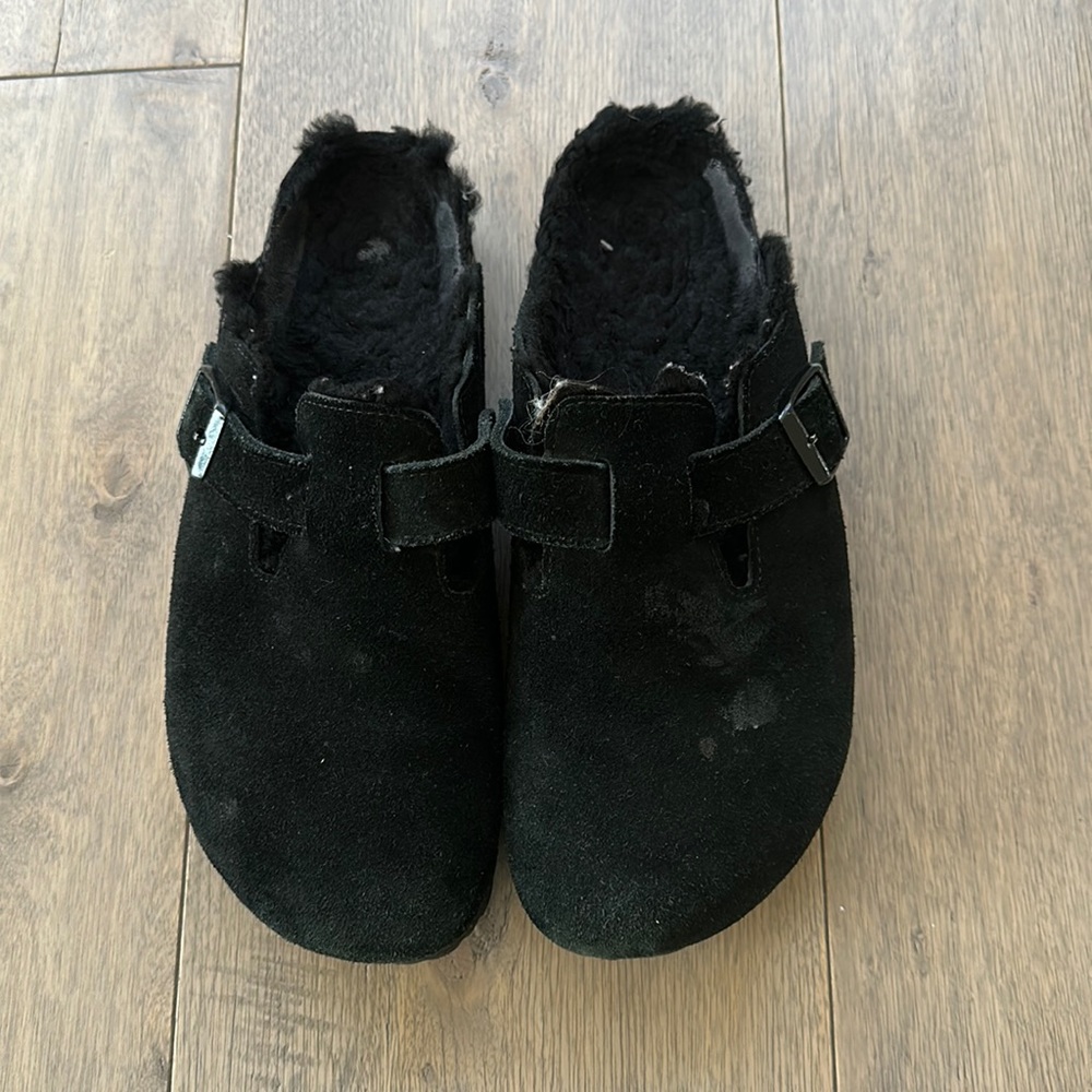 Birkenstock Boston Suede Shearling